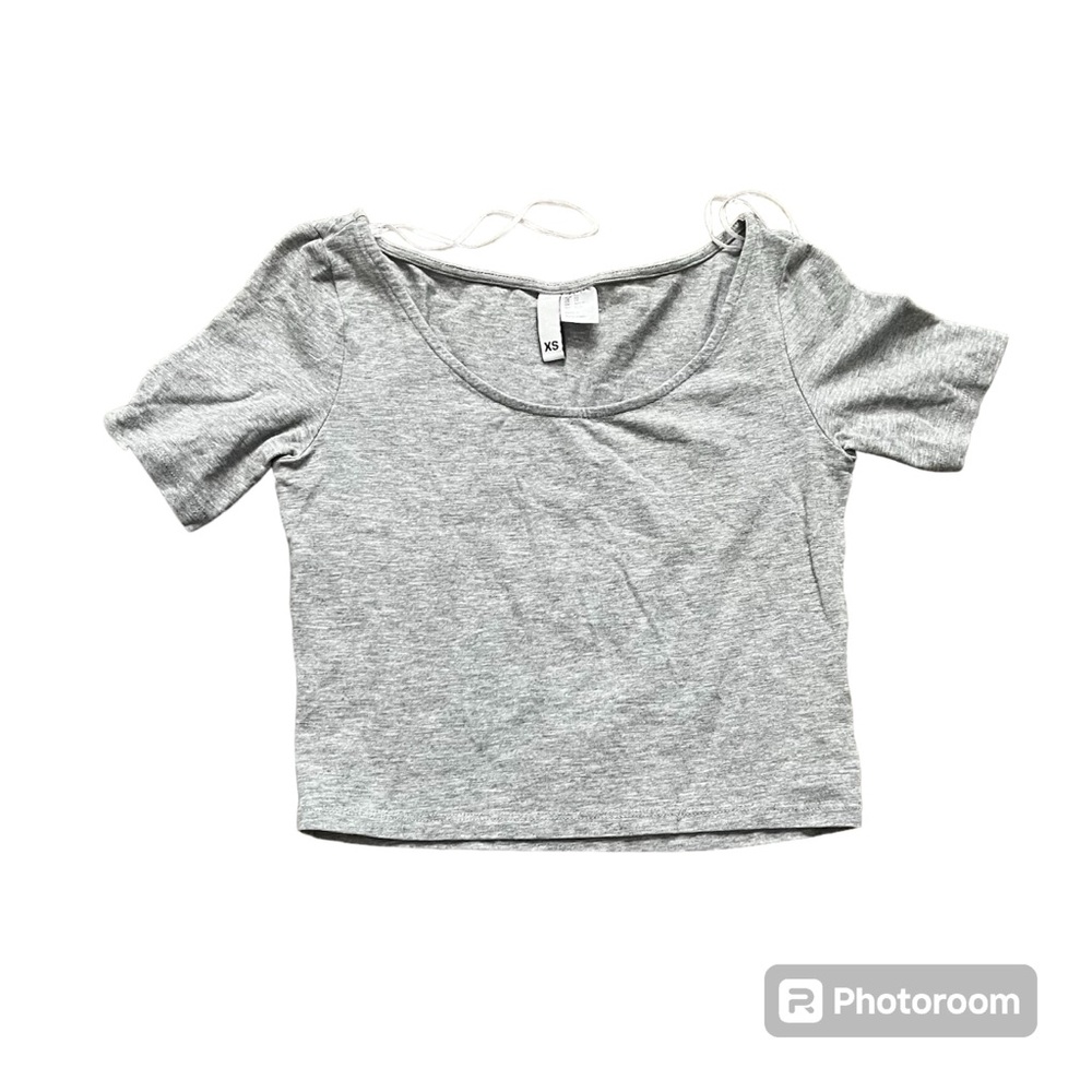 H&M Divided Grey Cropped Top Women's XS